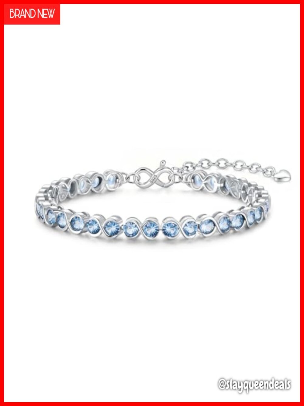 Round Cut Birthstone Tennis Bracelet Adjustable Lobster Clasp